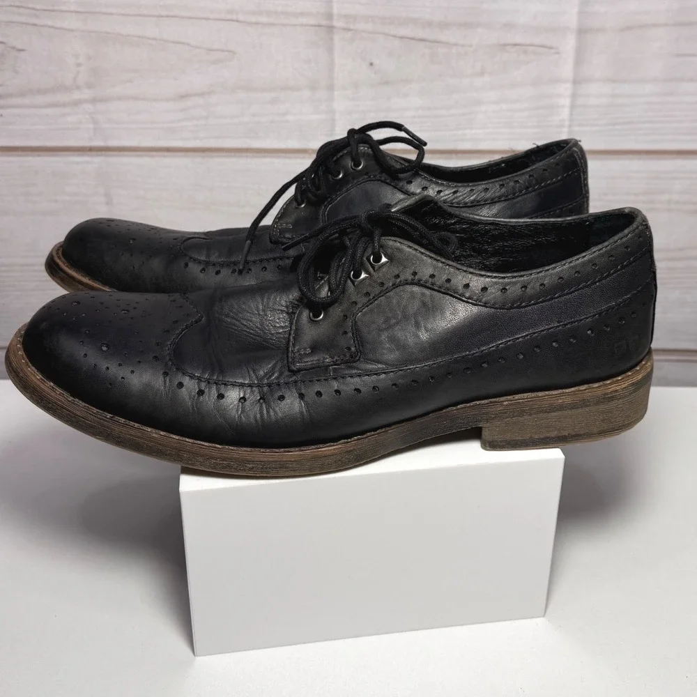Bed Stu‎ Mens Black Leather Wingtip Brogue Oxford Shoes Size 11.5 Handcrafted